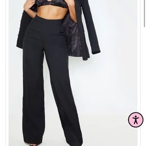 Black High Waisted Wide Leg Pants
